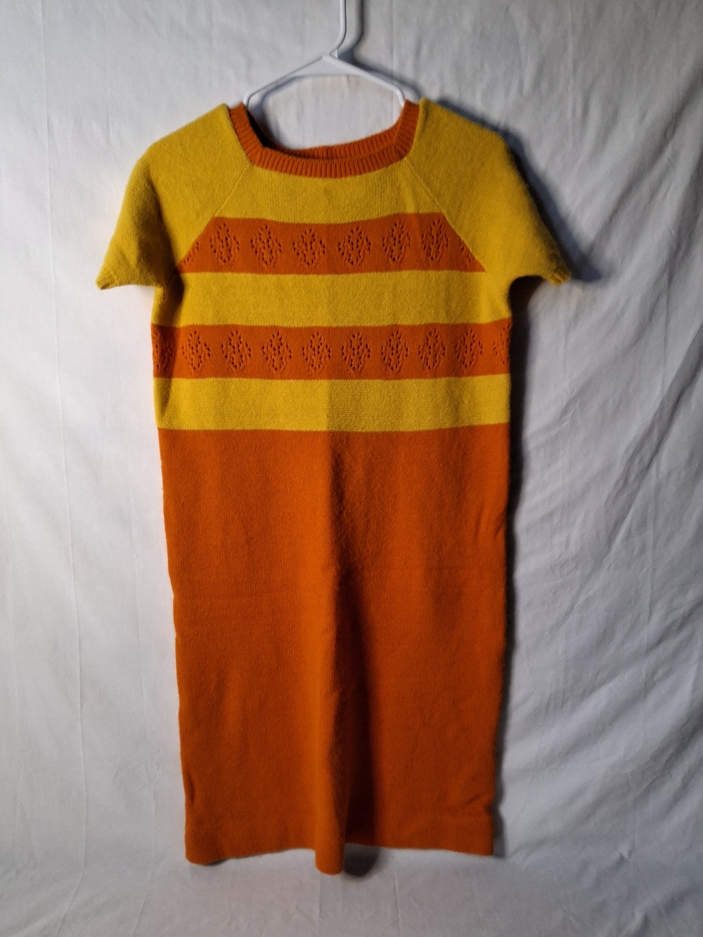 Vintage Pash by Pandora Orange and Yellow Striped‎ Knit Top